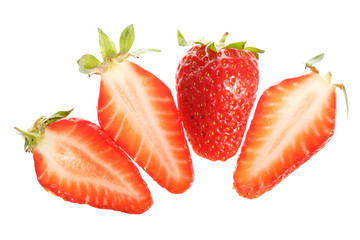 Ripe strawberry slices