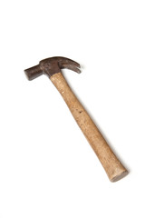 Hammer isolated on a white studio background.