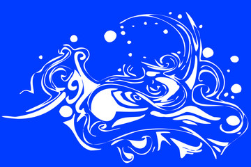 abstract white wave