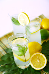 Lemonade and fresh lemon