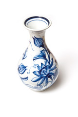 Vase isolated on a white studio background.