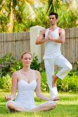 Couple Doing Yoga