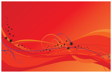 Red swirls and waves