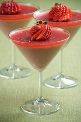 French parfait, frozen custard made with cream.
