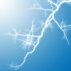 Blue shining lightning