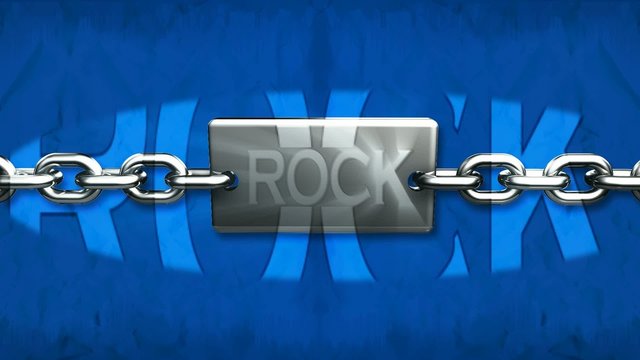 Rock music flyer concert fond bleu animation