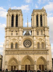 Fototapeta na wymiar Notre Dame de Paris. Front view.
