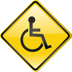Road sign - Handicap