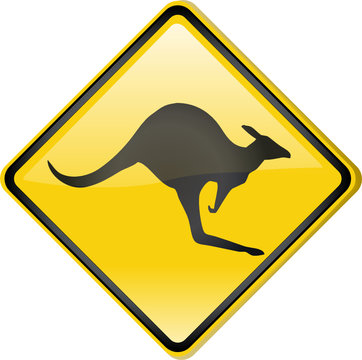 Road sign - kangourou