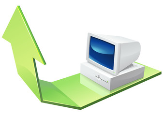 Hausse des ordinateurs de bureau (détouré)