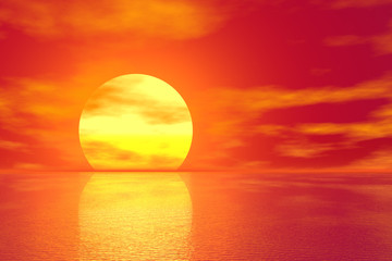 Fototapeta na wymiar Golden Sunset