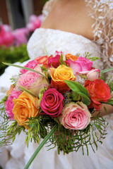 Colourfull wedding flowers