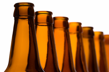 Bottles arranged in line