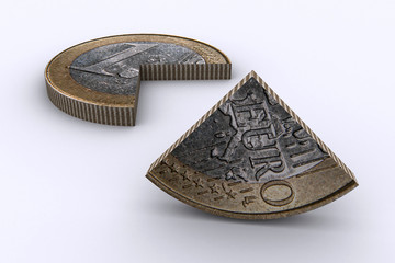 Euro Viertel hochkant