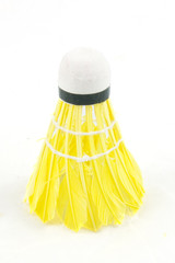 Fototapeta na wymiar colorful badminton sports attributes isolated on a white backgro