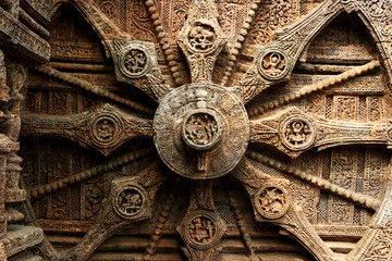 Ancient Hindu Temple at Konark, Orissa, India. 13th Century AD