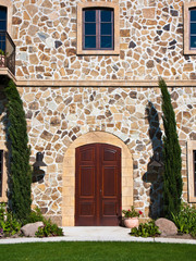 Fototapeta na wymiar Elegant Mansion Doorway in Napa Valley