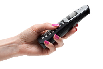 Feminine hand with telephon