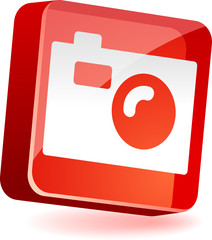 Photo 3d icon. Vector illustration.