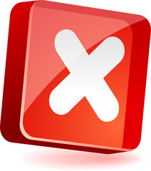 Obraz premium Cross 3d icon. Vector illustration.