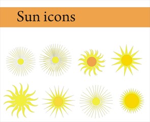 Fototapeta premium sun icons