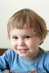 closeup portrait of adorable boy