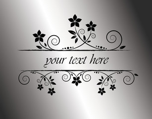 silver floral frame