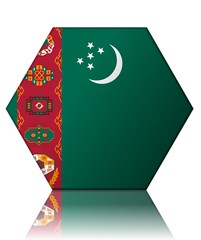 turkmenistan drapeau hexagone turkmenistan flag