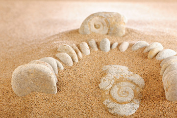 Fototapeta na wymiar In Sand