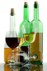 Red and white wine