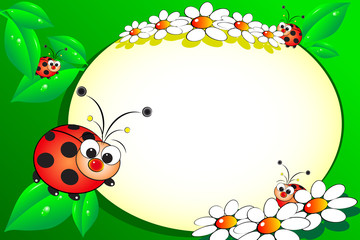 Kid scrapbook with blank frame message