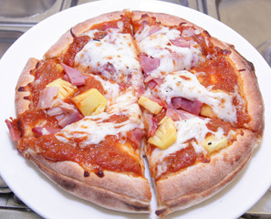 pizza fresh from the oven