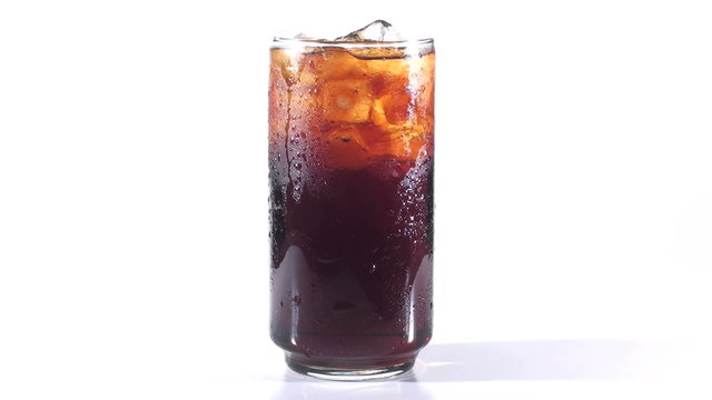 Cold glass of soda background - HD