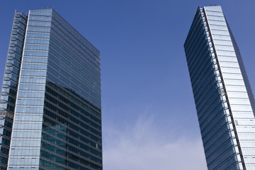 modern glass buildings in central business district, beijing