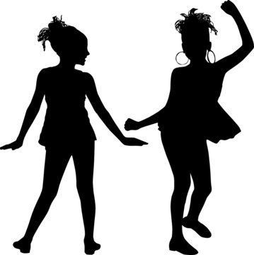 dancer silhouette children