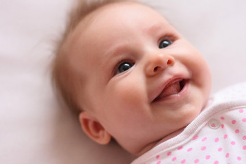 newborn and smile