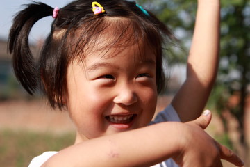 happy Chinese little girl