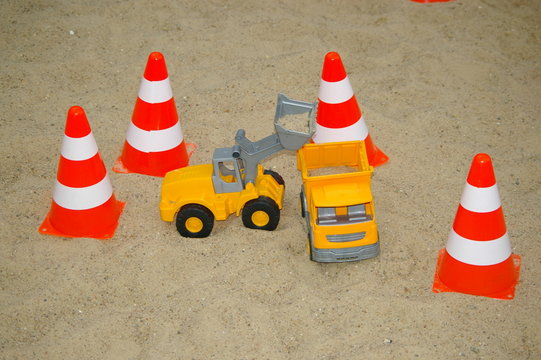Baustelle im Sandkasten