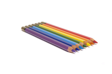 Fototapeta premium Rainbow colored pencils 3