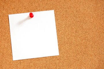 empty sheet paper with push pin
