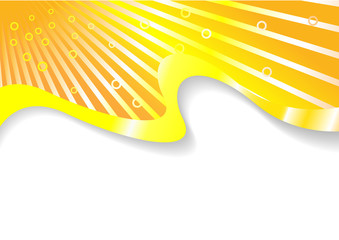 Orange solar sunny card; clip-art