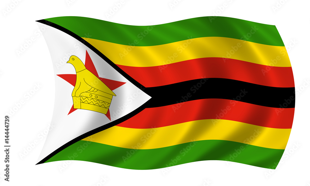 Wall mural simbabwe fahne zimbabwe flag