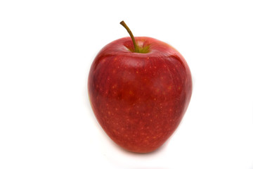 Fresh juicy red apple isolated on white