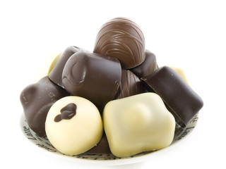 Chocolate on a saucer