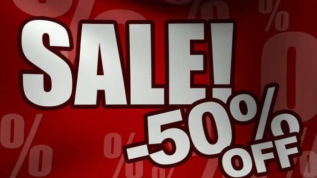 sale 50 % off