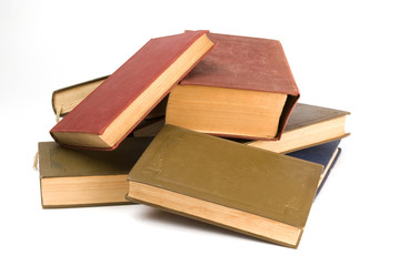 pile of books - isolated on white background