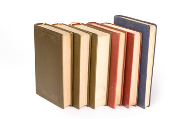 Old books in a row