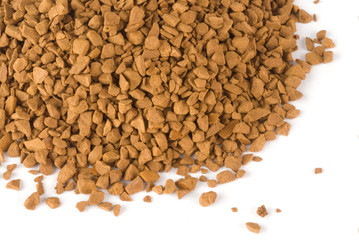 Closeup of the instant coffe
