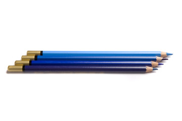 blue pencils