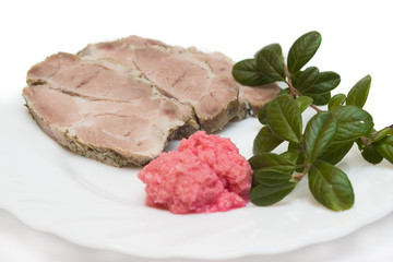 Succulent roast pork meat